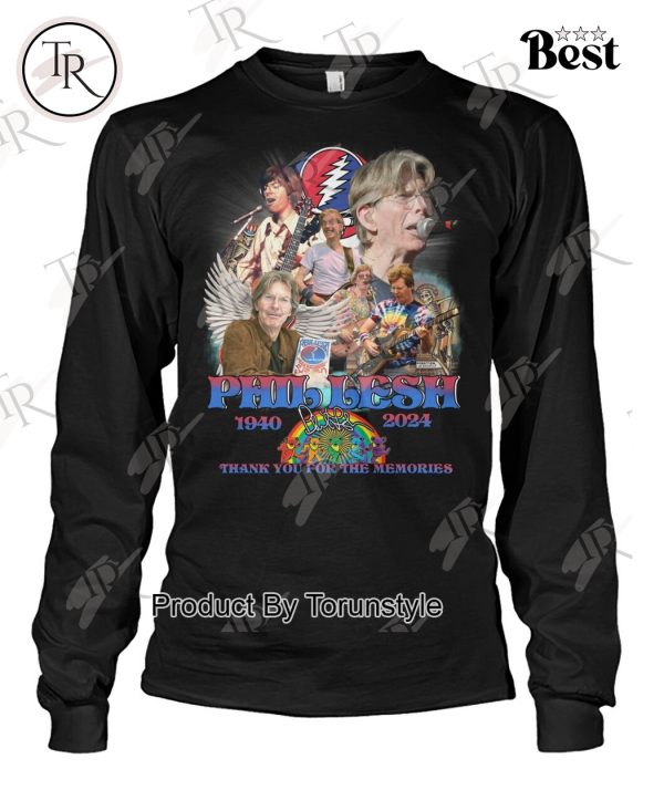 Phil Lesh 1940-2024 Thank You For The Memories T-Shirt