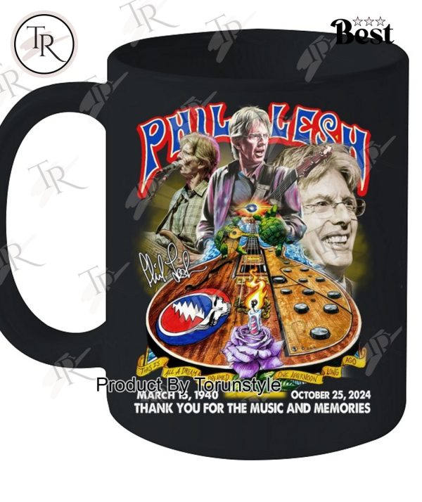 Phil Lesh March 15, 1940 – October 25, 2024 Thank You For The Music And Memories T-Shirt