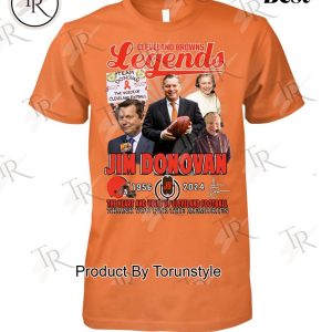 Cleveland Browns Legends Jim Donovan 1956-2024 Thank You For The Memories T-Shirt