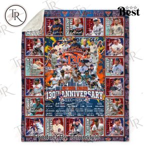 Detroit Tigers 30th Anniversary 1894-2024 Fleece Blanket