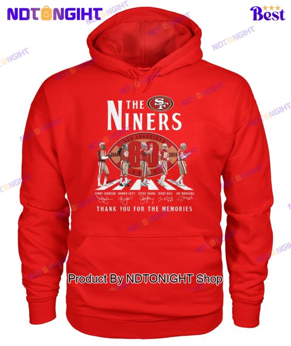 San Francisco 49ers 80th Anniversary Thank You For The Memories Unisex T-Shirt