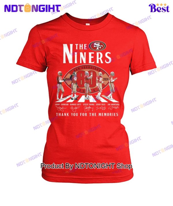 San Francisco 49ers 80th Anniversary Thank You For The Memories Unisex T-Shirt