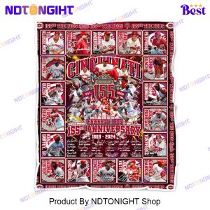 Cincinnati Reds 155th Anniversary 1869 – 2024 Blanket