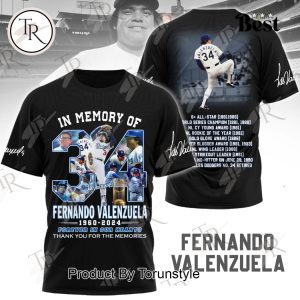 In Memory Of Fernando Valenzuela 1960-2024 Forever In Our Hearts Thank You For The Memories Hoodie