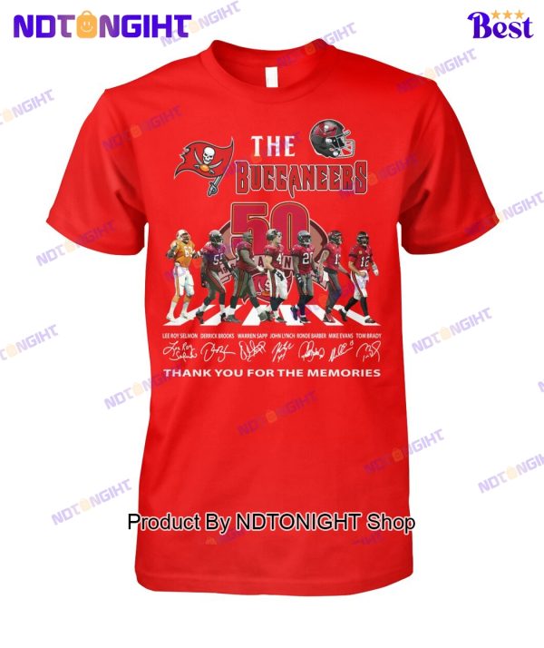 Tampa Bay Buccaneers 50th Anniversary Thank You For The Memories Unisex T-Shirt