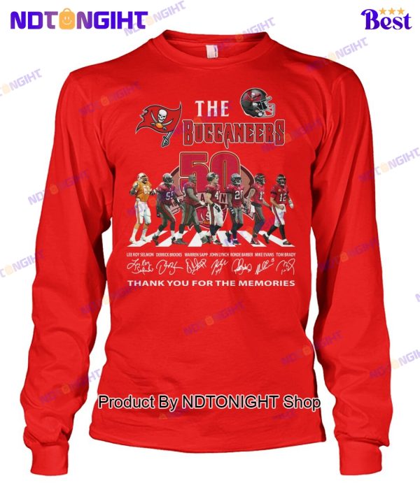 Tampa Bay Buccaneers 50th Anniversary Thank You For The Memories Unisex T-Shirt