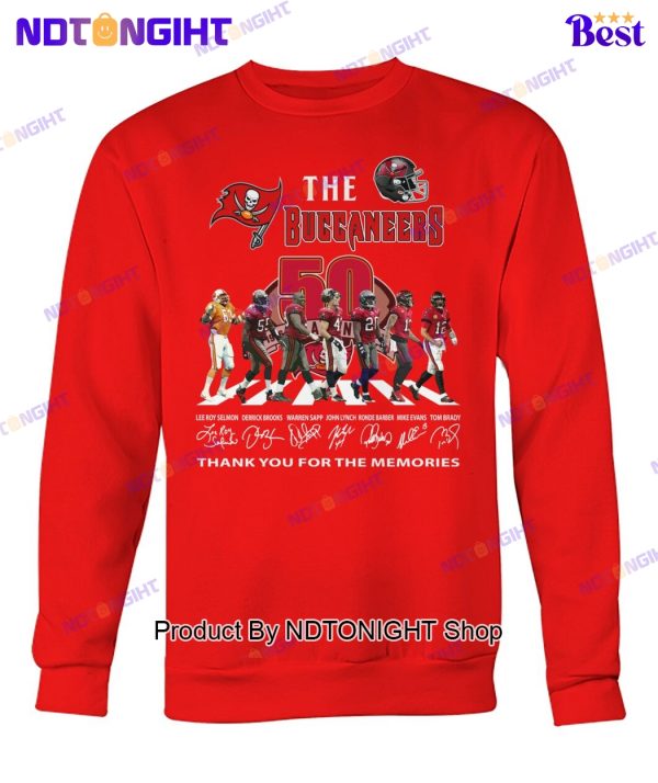 Tampa Bay Buccaneers 50th Anniversary Thank You For The Memories Unisex T-Shirt