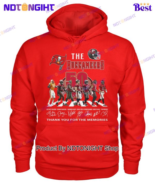 Tampa Bay Buccaneers 50th Anniversary Thank You For The Memories Unisex T-Shirt