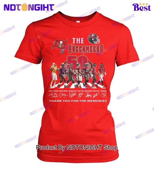 Tampa Bay Buccaneers 50th Anniversary Thank You For The Memories Unisex T-Shirt