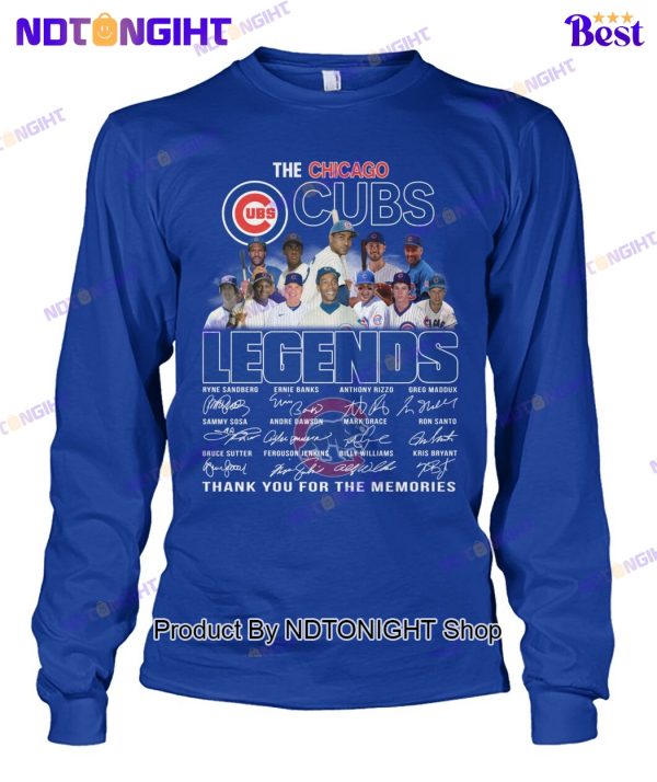 The Chicago Cubs Legends Thank You For The Memories Unisex T-Shirt