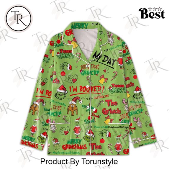 The Grinch I’m Booked Merry Grinchmas Pajamas Set