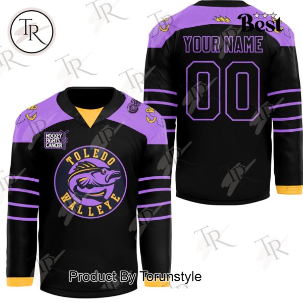 Toledo Walleye x Hockey Fight Cancer Night 2024 Custom Jersey