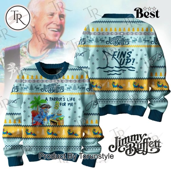 Jimmy Buffett Fins Up A Parrot’s Life For Me Sweater