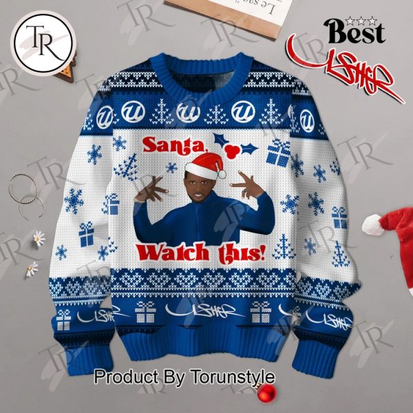 Usher Santa Watch This Christmas Sweater