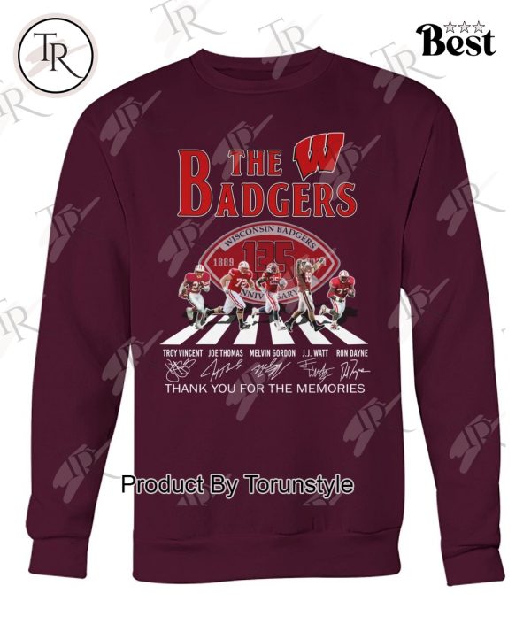 Wisconsin Badgers 135th Anniversary 1889-2024 Thank You For The Memories T-Shirt