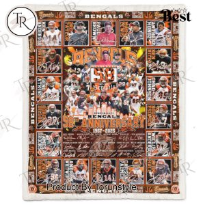 Cincinnati Bengals 58th Anniversary 1967-2025 Fleece Blanket