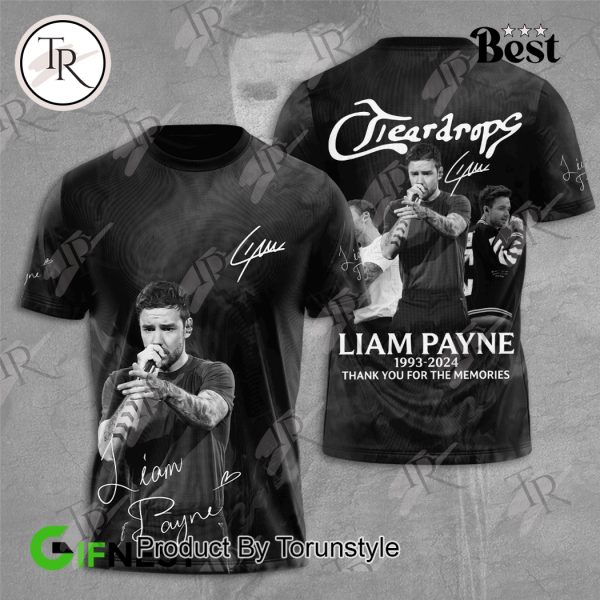 Teardrops Liam Payne 1993-2024 Thank You For The Memories T-Shirt