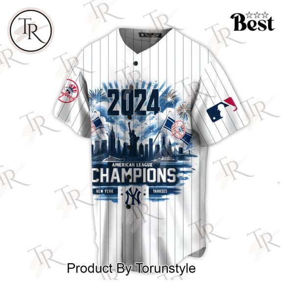 2024 New York Yankees 41 Time ALCS Champions Baseball Jersey – White