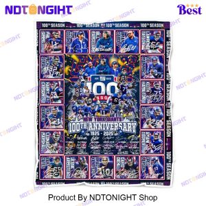 New York Giants 100th Anniversary 1925 – 2025 Blanket