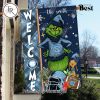 NCAA Nebraska Cornhuskers Football Grinch Welcome Christmas Garden Flag – Custom Name