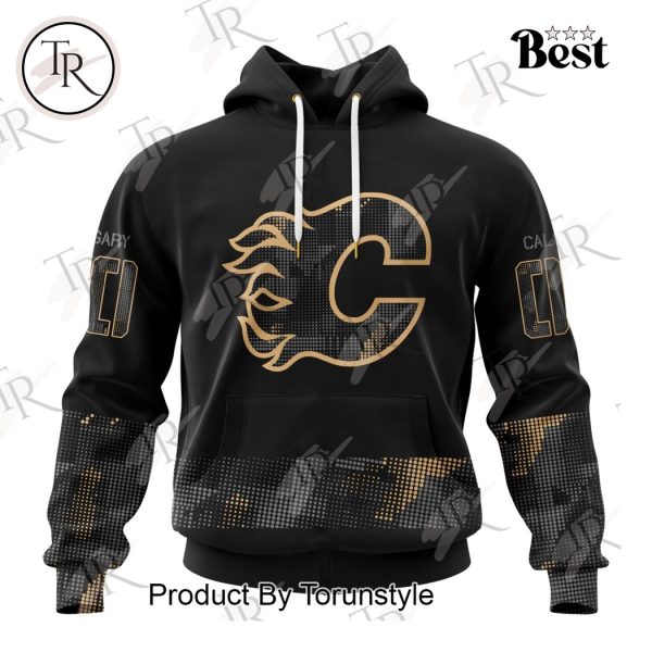 NHL Calgary Flames Personalized Military Appreciation Design Hoodie