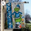 NFL Denver Broncos Football Grinch Welcome Christmas Garden Flag – Custom Name