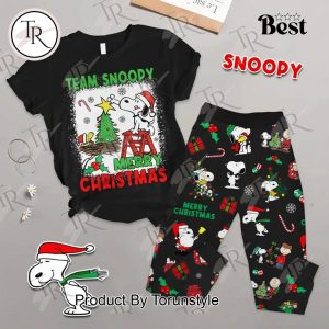 Team Snoopy Merry Christmas 2024 Pajamas Set