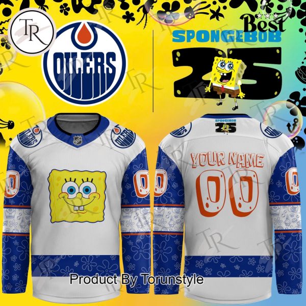 2024 Edmonton Oilers x Spongebob 25th Anniversary Personalized Jersey