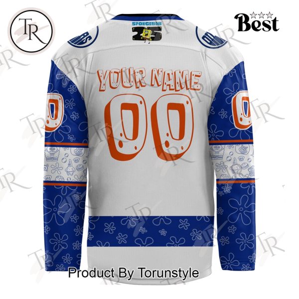 2024 Edmonton Oilers x Spongebob 25th Anniversary Personalized Jersey