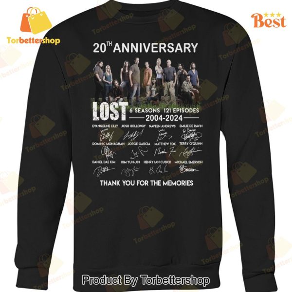 20th Anniversary Lost 6 Seasons 121 Episodes Signature Thank You For The Memories Unisex T-Shirt