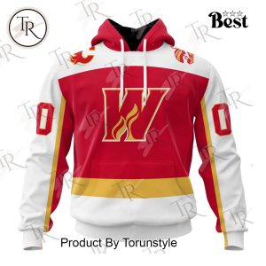 Personalized AHL Calgary Wranglers Color Jersey Style Hoodie