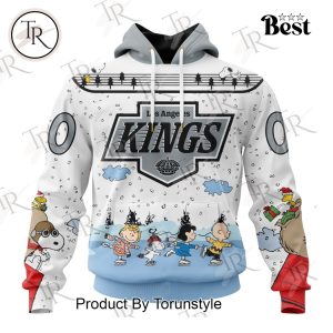 NHL Los Angeles Kings Special Peanuts Ice Skating Design Hoodie