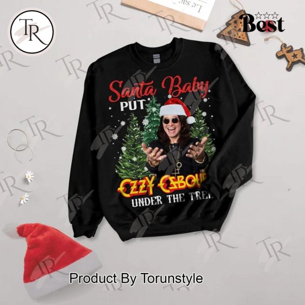 Santa Baby Put Ozzy Osbourne Under The Tree Merry Christmas Pajamas Set