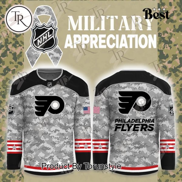 NHL Philadelphia Flyers Arctic Camo 2024 Salute to Service Club Hockey Jersey