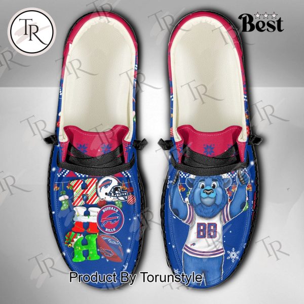 NFL Buffalo Bills Ho Ho Ho Christmas Custom Name Hey Dude Shoes