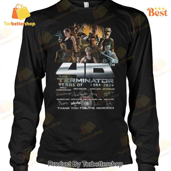 40th The Terminator Years Of 1984-2024 Signature Thank You For The Memories Unisex T-Shirt