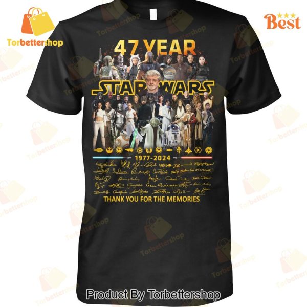 47 Years Star Wars 1977-2024 Signature Thank You For The Memories Unisex T-Shirt