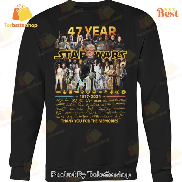 47 Years Star Wars 1977-2024 Signature Thank You For The Memories Unisex T-Shirt