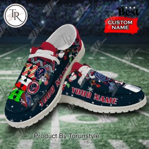 NFL Houston Texans Ho Ho Ho Christmas Custom Name Hey Dude Shoes