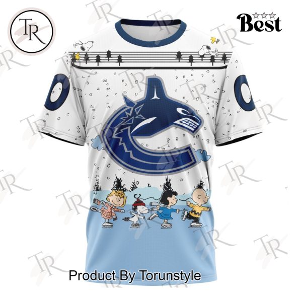 NHL Vancouver Canucks Special Peanuts Ice Skating Design Hoodie