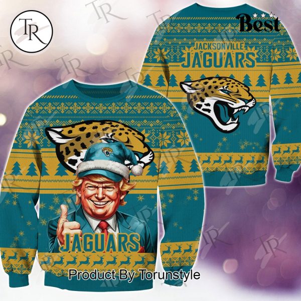 Jacksonville Jaguars Christmas Donald Trump Knitted Sweater