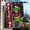 NFL Arizona Cardinals Football Grinch Welcome Christmas Garden Flag – Custom Name