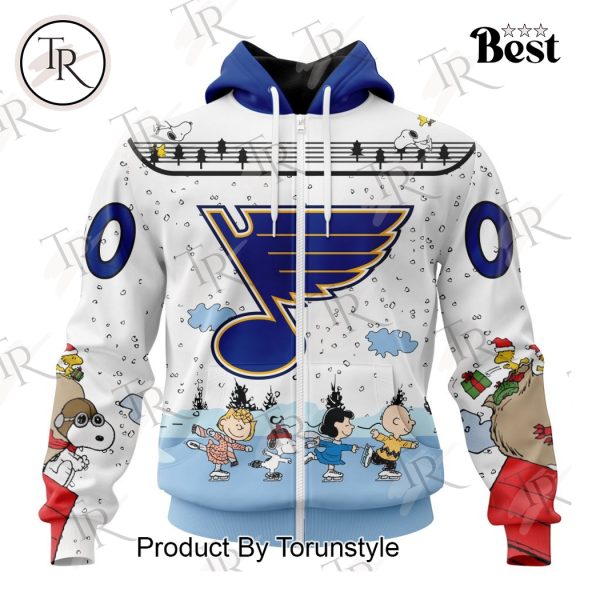 NHL St. Louis Blues Special Peanuts Ice Skating Design Hoodie