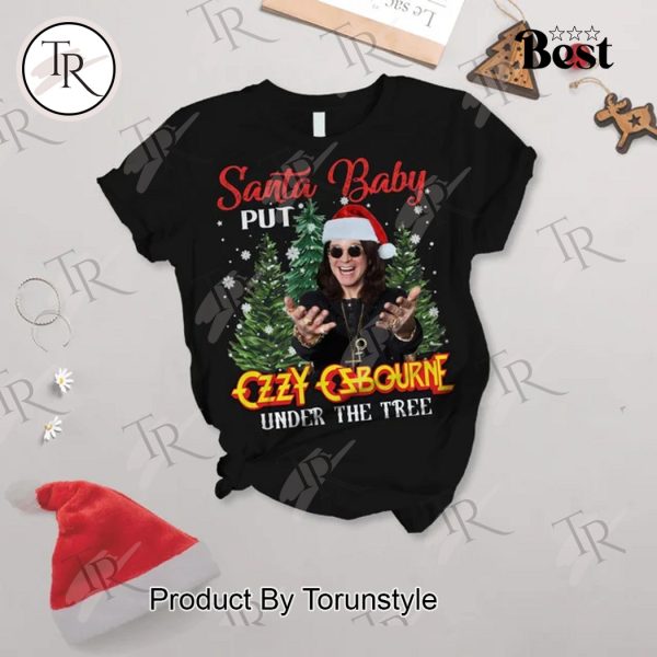 Santa Baby Put Ozzy Osbourne Under The Tree Merry Christmas Pajamas Set