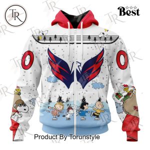 NHL Washington Capitals Special Peanuts Ice Skating Design Hoodie