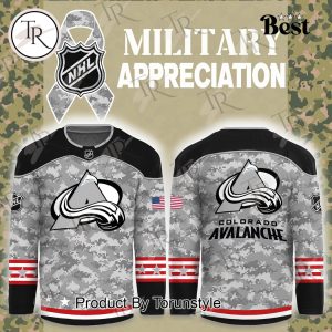 NHL Colorado Avalanche Arctic Camo 2024 Salute to Service Club Hockey Jersey