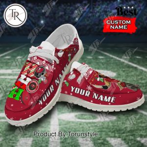 NFL Tampa Bay Buccaneers Ho Ho Ho Christmas Custom Name Hey Dude Shoes