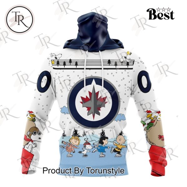 NHL Winnipeg Jets Special Peanuts Ice Skating Design Hoodie