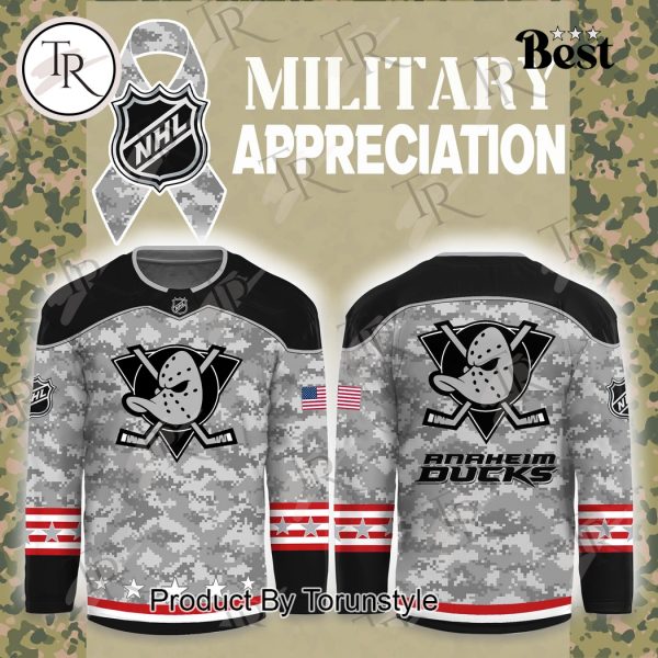 NHL Anaheim Ducks Arctic Camo 2024 Salute to Service Club Hockey Jersey