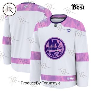 NHL New York Islanders 2024 Hockey Fights Cancer Practice Jersey – White